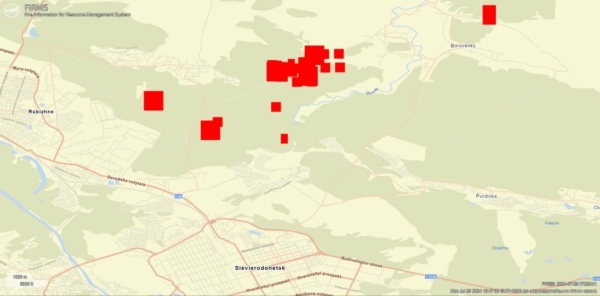 Лісові пожежі на Луганщині наблизились до Сєвєродонецька