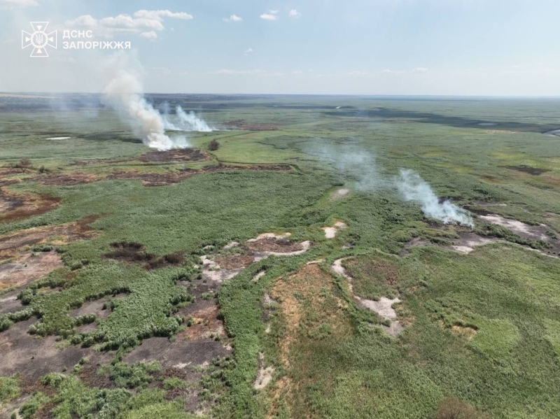 Запорізькі рятувальники гасили 23 пожежі на відкритих територіях