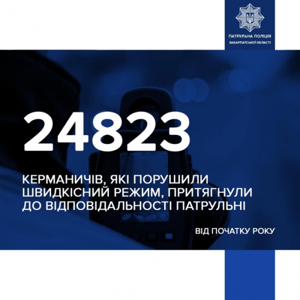 Від початку року на Закарпатті майже 25 тисяч водіїв порушили швидкісний режим