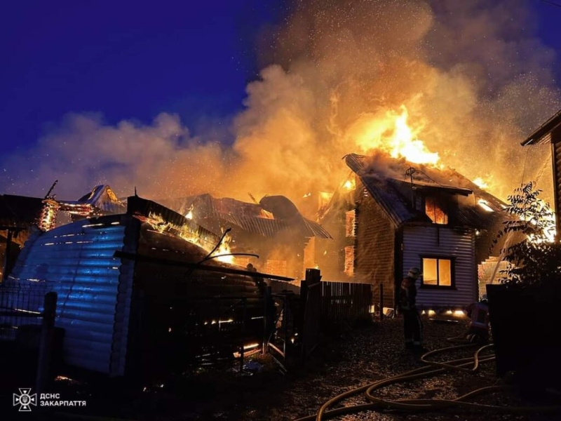 На Тячівщині горіла база відпочинку