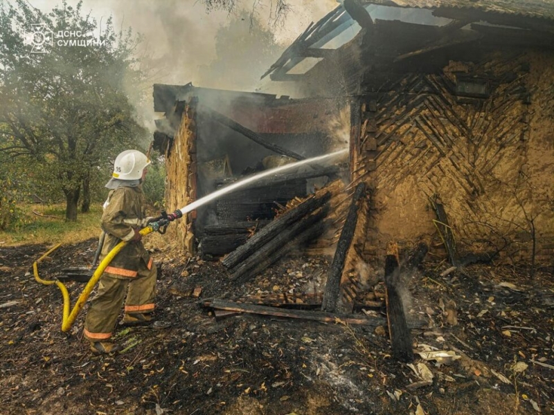 Рятувальники Сумщини тричі ліквідовували загоряння житлових будинків (ВІДЕО)