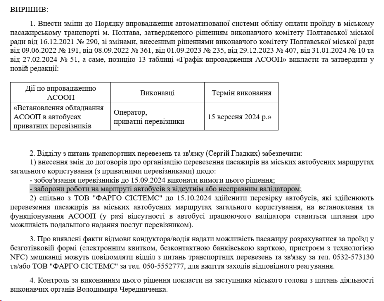 З 15 вересня маршруткам у Полтаві планують заборонити їздити без валідаторів