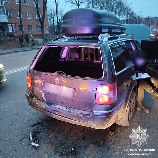 У Сумах три автомобілі потрапили в ДТП