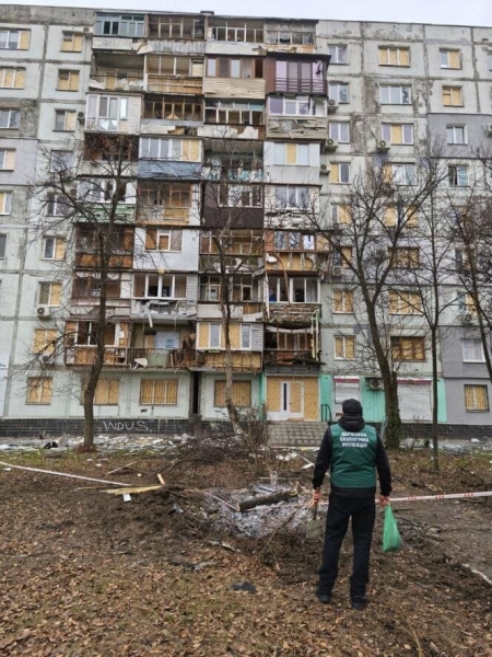 В Шевченківському районі Запоріжжя внаслідок атаки БпЛА засмічено територію у 800 квадратних метрів