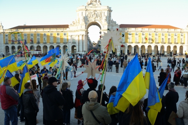 Вулицями Лісабона пройшла колядувальна хода, присвячена полоненим українцям