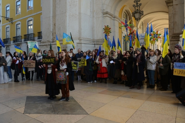 Вулицями Лісабона пройшла колядувальна хода, присвячена полоненим українцям