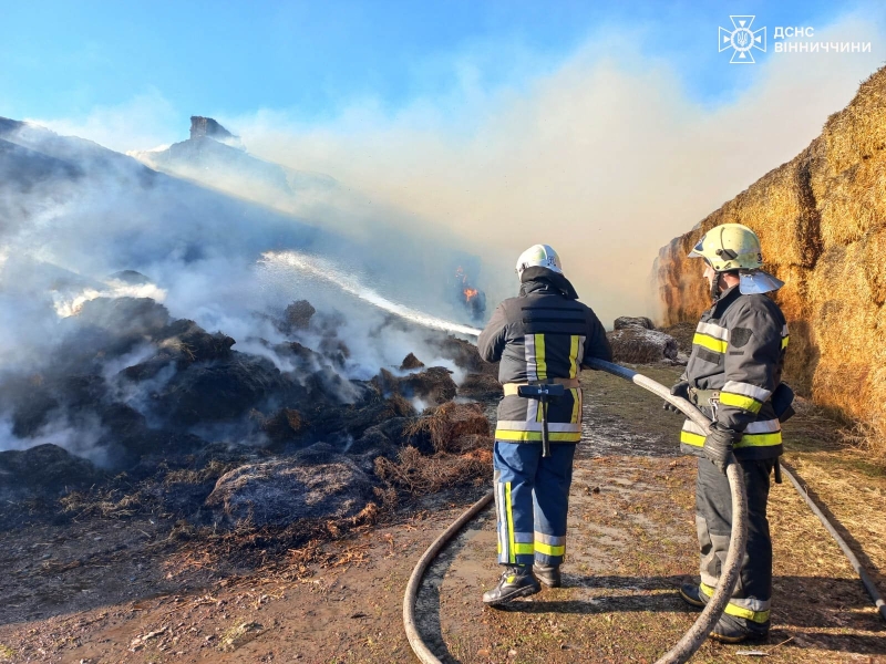 Минулої доби у Вінницькій області сталося дев’ять пожеж