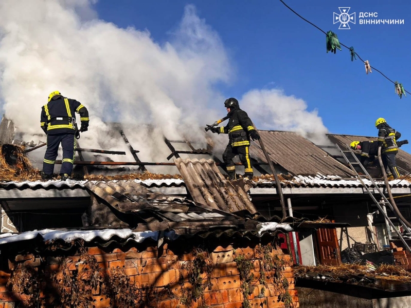 Минулої доби у Вінницькій області сталося дев’ять пожеж