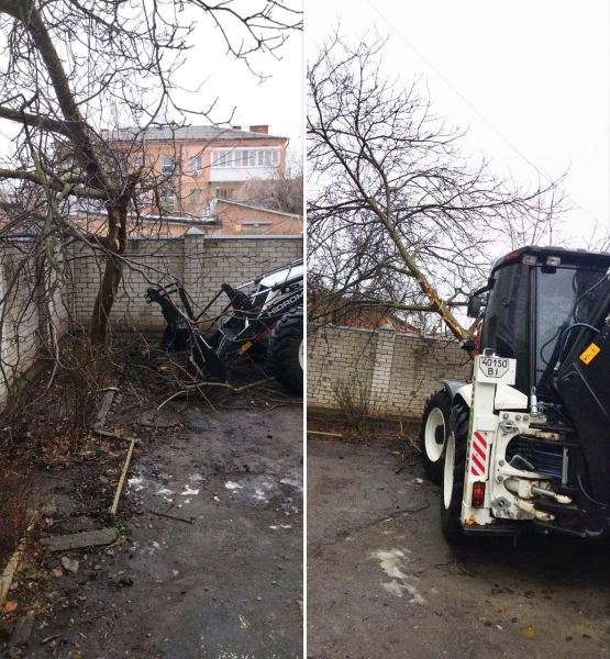 Нетверезий керівник обласної психлікарні на екскаваторі зносив горіх та стріляв у людей — керівник ОСББ