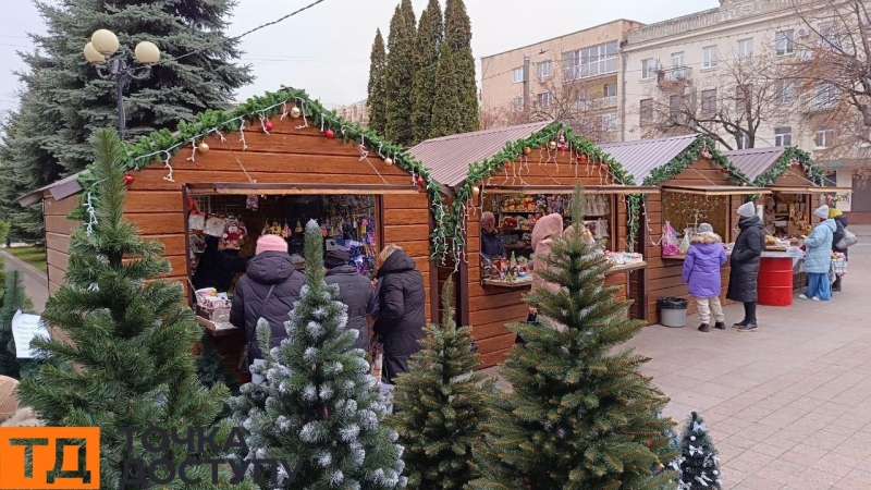 У центрі Кропивницького запрацювало різдвяне містечко (ФОТО)